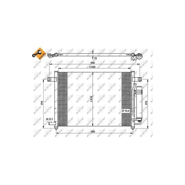 Kondensor, klimatanläggning Nrf 35767 NRF