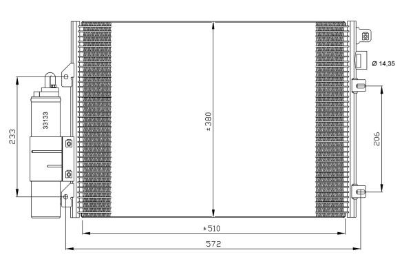 Kondensor, klimatanläggning Nrf 35771 NRF
