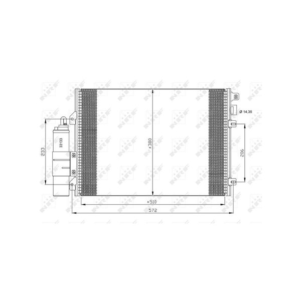 Kondensor, klimatanläggning Nrf 35771 NRF