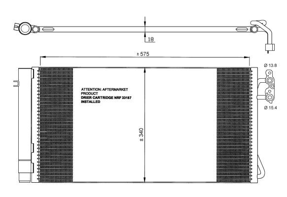 Kondensor, klimatanläggning Nrf 35773 NRF