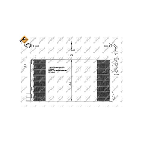 Kondensor, klimatanläggning Nrf 35773 NRF