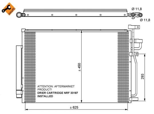 Kondensor, klimatanläggning Nrf 35775 NRF