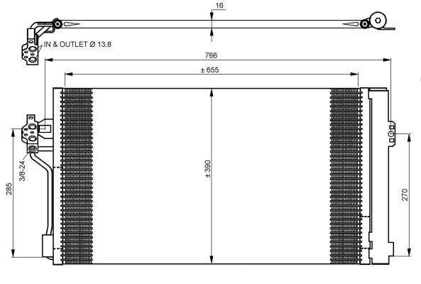 Kondensor, klimatanläggning Nrf 35776 NRF