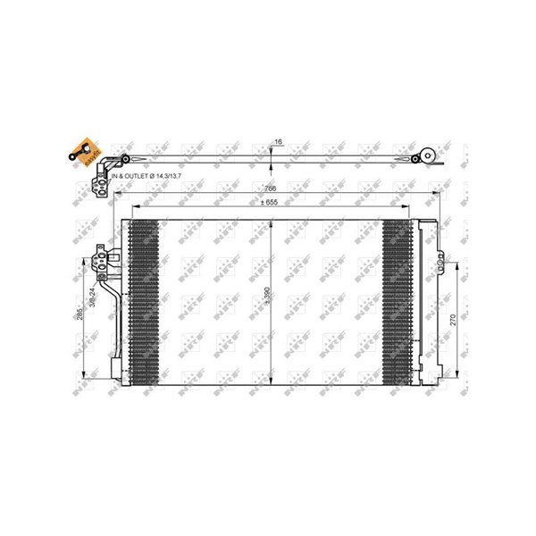 Kondensor, klimatanläggning Nrf 35776 NRF
