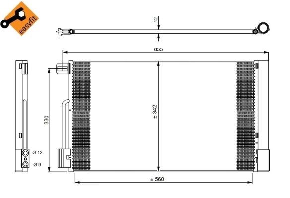 Kondensor, klimatanläggning Nrf 35777 NRF