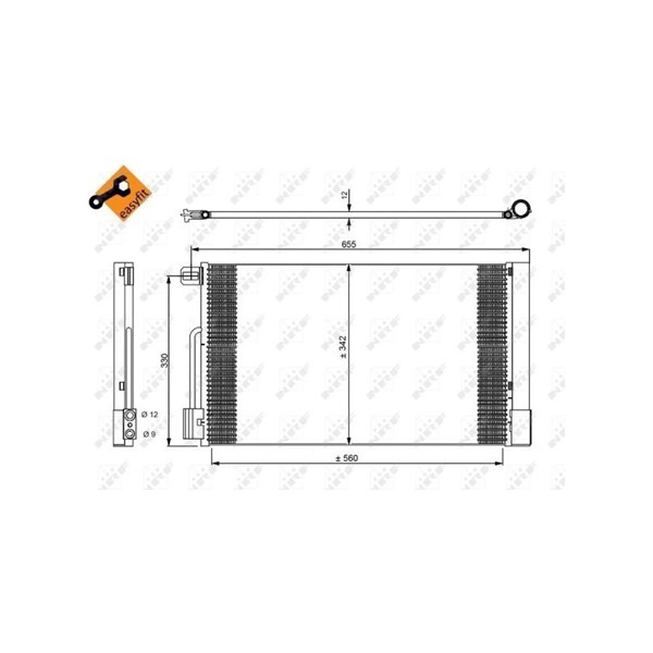 Kondensor, klimatanläggning Nrf 35777 NRF