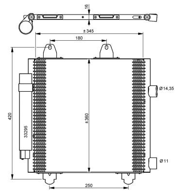 Kondensor, klimatanläggning Nrf 35778 NRF