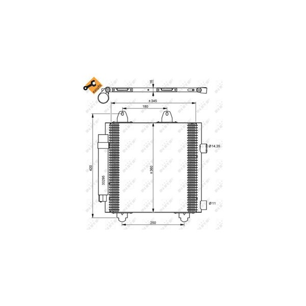 Kondensor, klimatanläggning Nrf 35778 NRF