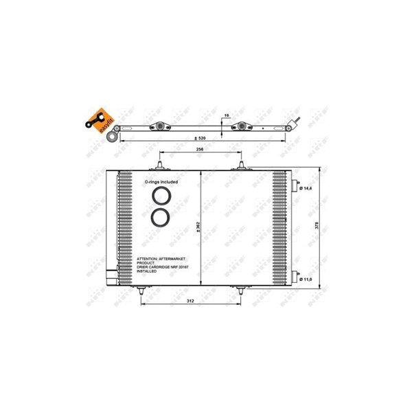 Kondensor, klimatanläggning Nrf 35779 NRF