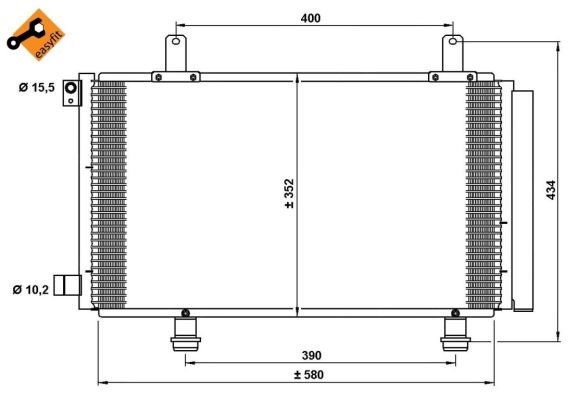 Kondensor, klimatanläggning Nrf 35782 NRF