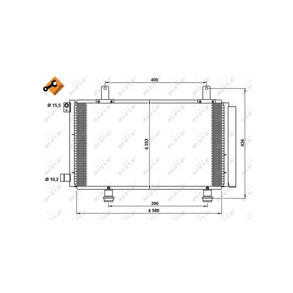 Kondensor, klimatanläggning Nrf 35782 NRF