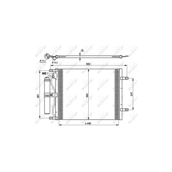 Kondensor, klimatanläggning Nrf 35783 NRF