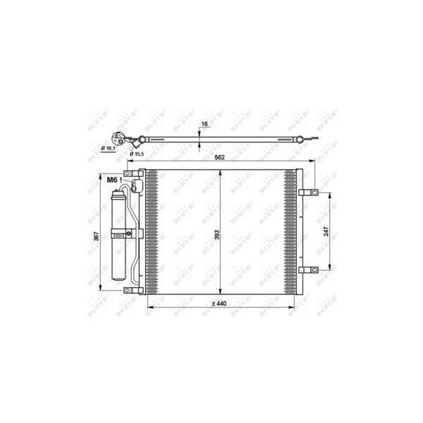 Kondensor, klimatanläggning Nrf 35784 NRF