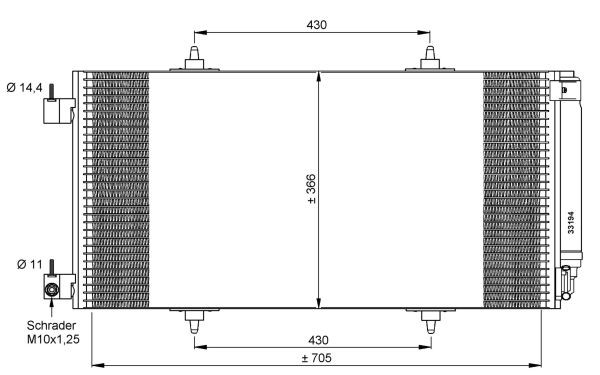 Kondensor, klimatanläggning Nrf 35786 NRF