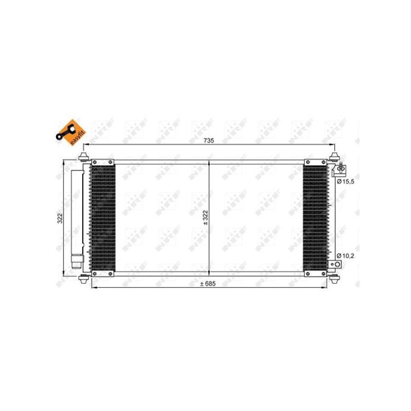 Kondensor, klimatanläggning Nrf 35791 NRF