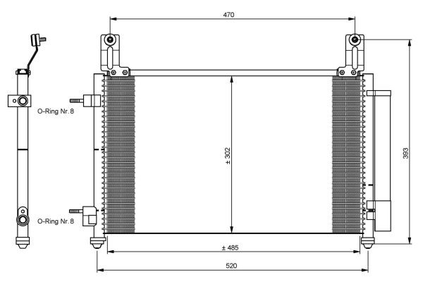 Kondensor, klimatanläggning Nrf 35796 NRF