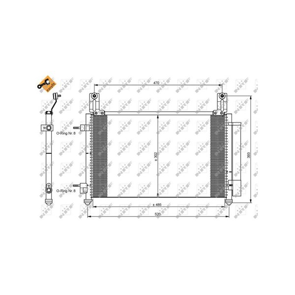 Kondensor, klimatanläggning Nrf 35796 NRF