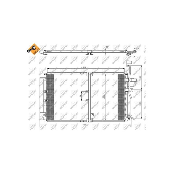 Kondensor, klimatanläggning Nrf 35797 NRF