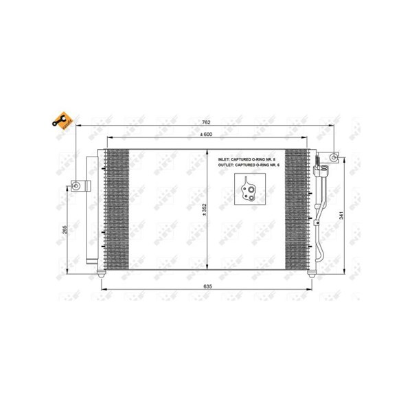 Kondensor, klimatanläggning Nrf 35798 NRF