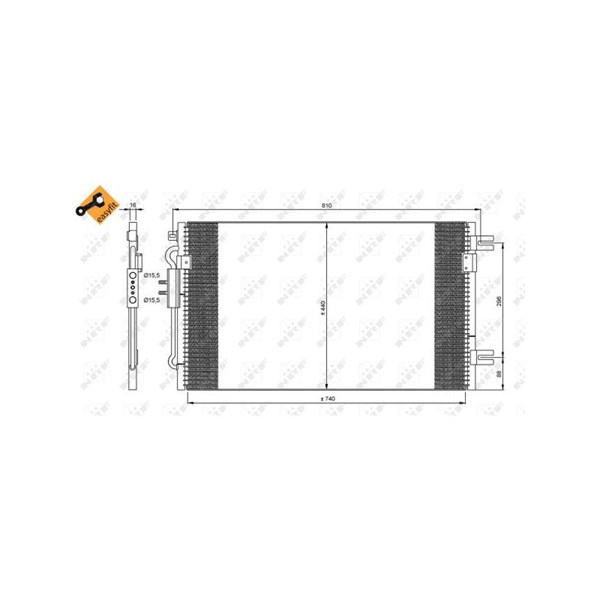Kondensor, klimatanläggning Nrf 35799 NRF