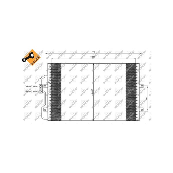 Kondensor, klimatanläggning Nrf 35802 NRF