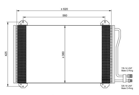Kondensor, klimatanläggning, Fram Nrf 35811 NRF
