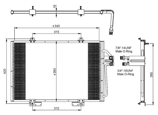 Kondensor, klimatanläggning Nrf 35815 NRF