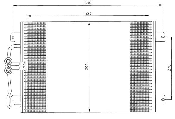 Kondensor, klimatanläggning Nrf 35832 NRF