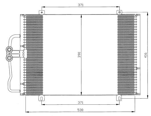 Kondensor, klimatanläggning Nrf 35833 NRF