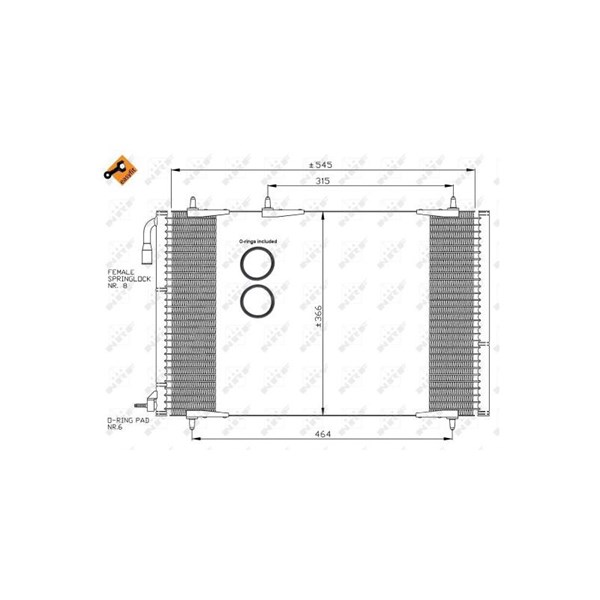 Kondensor, klimatanläggning Nrf 35836 NRF
