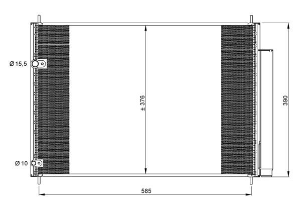 Kondensor, klimatanläggning Nrf 35839 NRF