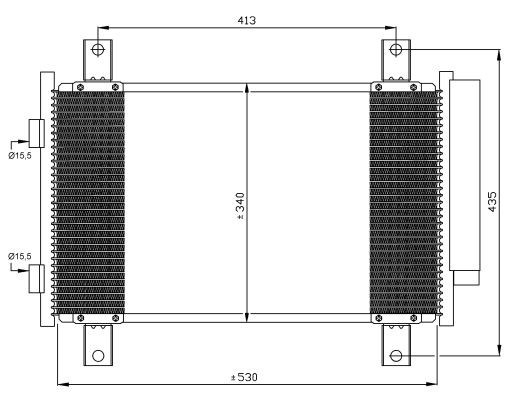 Kondensor, klimatanläggning, Fram Nrf 35840 NRF
