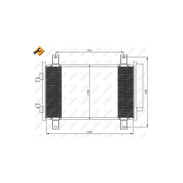 Kondensor, klimatanläggning, Fram Nrf 35840 NRF Kondensor, klimatanläggning, Fram Nrf 35840 NRF
