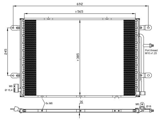 Kondensor, klimatanläggning Nrf 35841 NRF