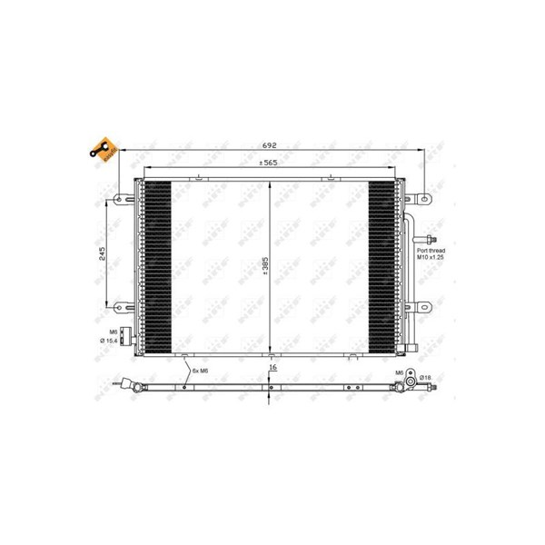 Kondensor, klimatanläggning Nrf 35841 NRF