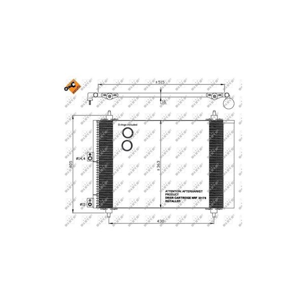 Kondensor, klimatanläggning Nrf 35843 NRF