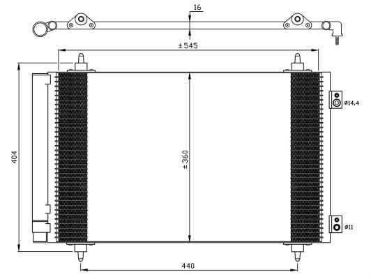 Kondensor, klimatanläggning Nrf 35844 NRF
