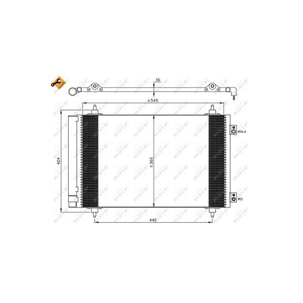 Kondensor, klimatanläggning Nrf 35844 NRF