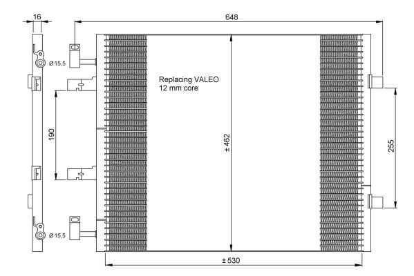 Kondensor, klimatanläggning Nrf 35845 NRF