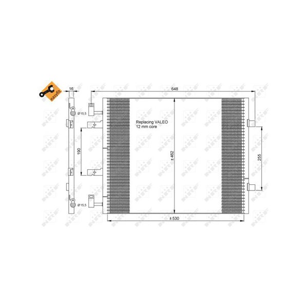 Kondensor, klimatanläggning Nrf 35845 NRF