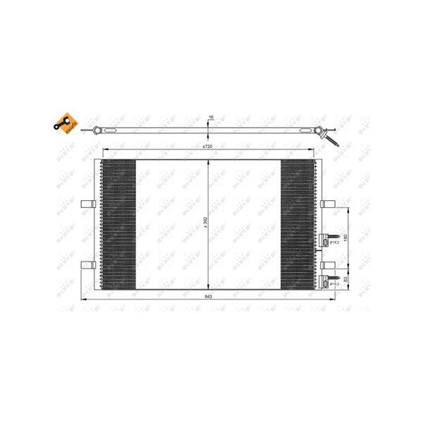 Kondensor, klimatanläggning Nrf 35846 NRF