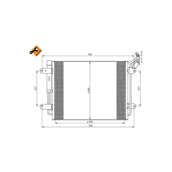 Kondensor, klimatanläggning Nrf 35848 NRF