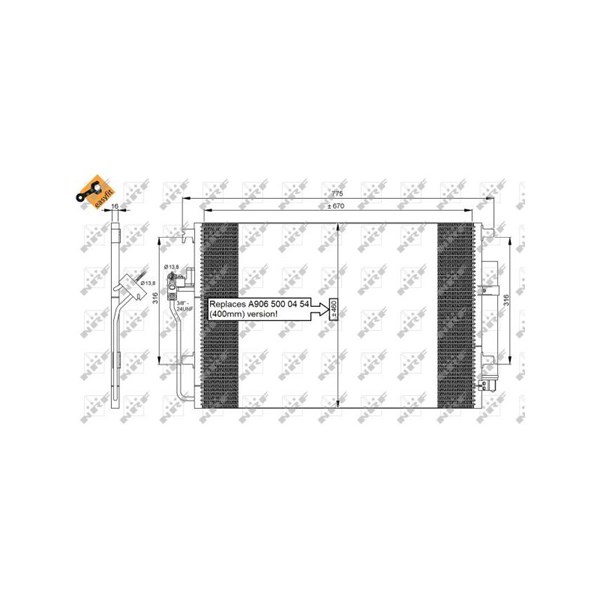 Kondensor, klimatanläggning, Fram Nrf 35849 NRF