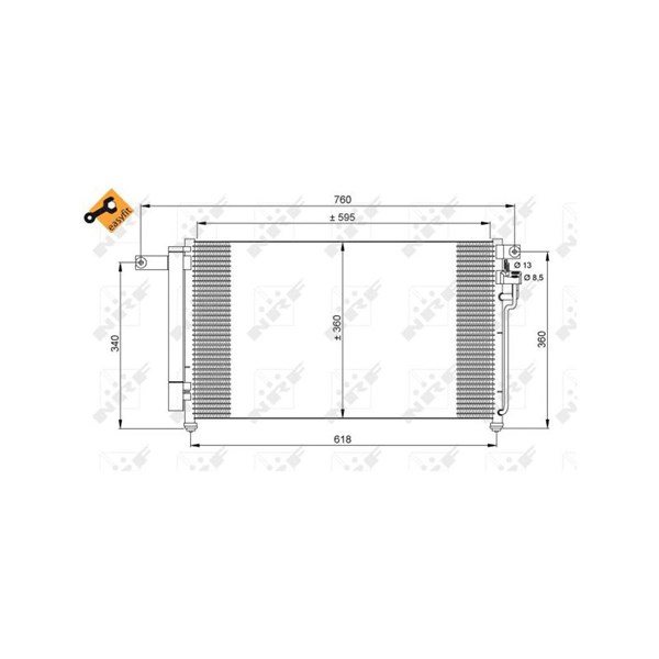 Kondensor, klimatanläggning Nrf 35851 NRF