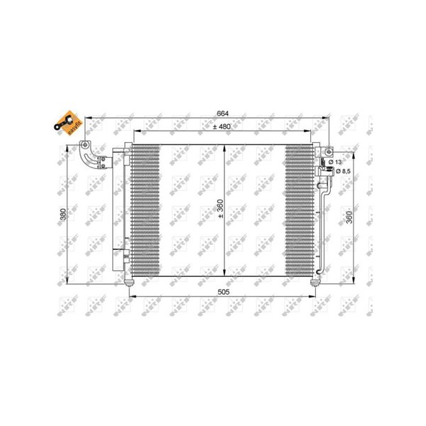 Kondensor, klimatanläggning Nrf 35852 NRF
