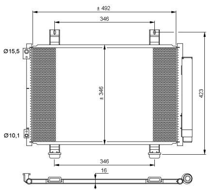 Kondensor, klimatanläggning Nrf 35854 NRF