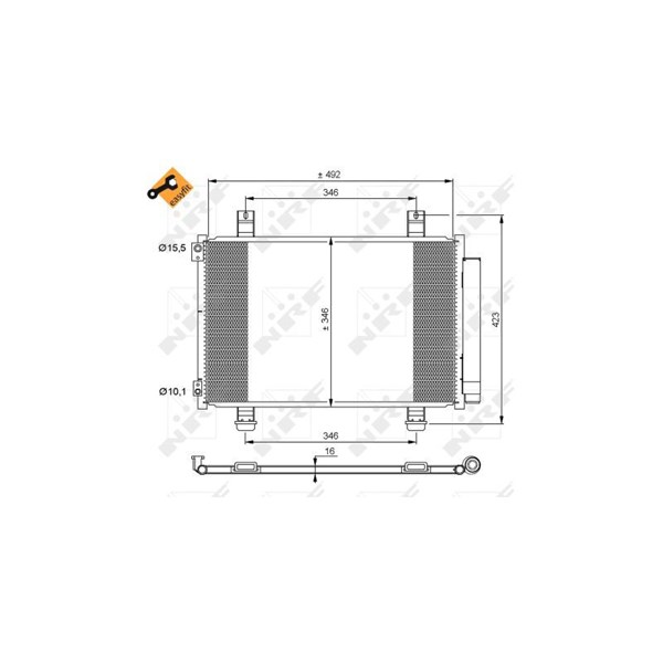 Kondensor, klimatanläggning Nrf 35854 NRF