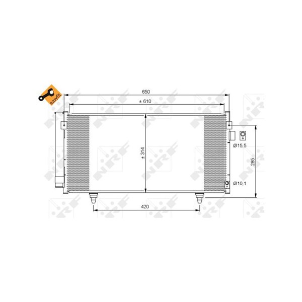 Kondensor, klimatanläggning Nrf 35855 NRF