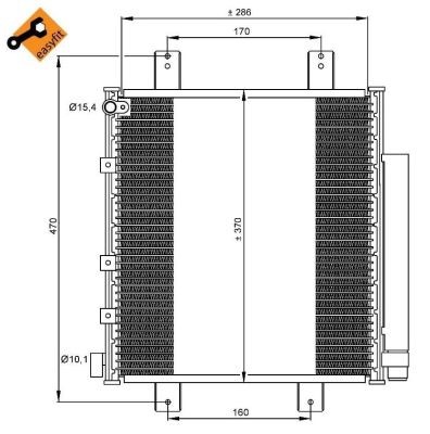 Kondensor, klimatanläggning Nrf 35856 NRF