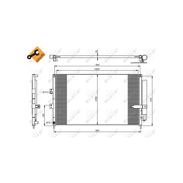 Kondensor, klimatanläggning Nrf 35865 NRF
